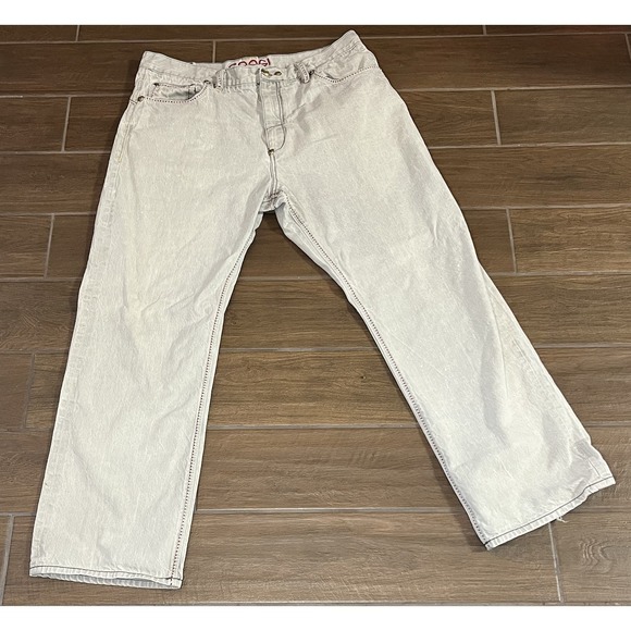COOGI Other - COOGI Men's Australia Jeans Size 42x35 Embroidered Logo Gray Denim Distressed